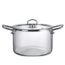 قابلمه پیرکس مدل شعله مستقیم دسته استیل کد 3.5L سایز 20